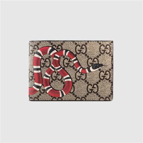 gucci wolf print gg supreme wallet|kingsnake print Gg Supreme wallet.